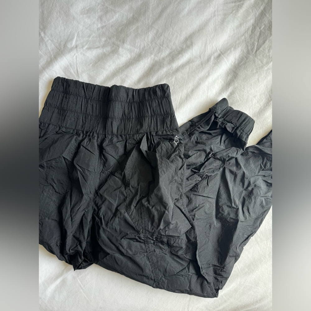 Free people movement parachute wind breaker high waisted athletic jogger pants